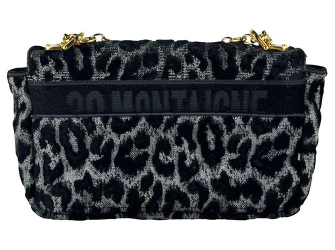Borsa a tracolla Christian Dior 30 Montaigne Caro Velvet Nero - vista 3