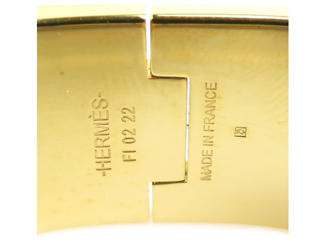 Hermès Hermes HERMES Pulsera Bangle Clic Clack H Dorado Naranja - vista 7