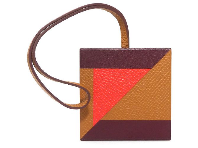 Hermès Charm per borsa in pelle marrone Hermes - vista 3