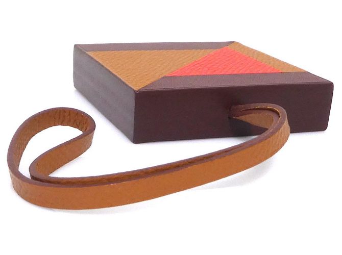 Hermès Charm per borsa in pelle marrone Hermes - vista 6