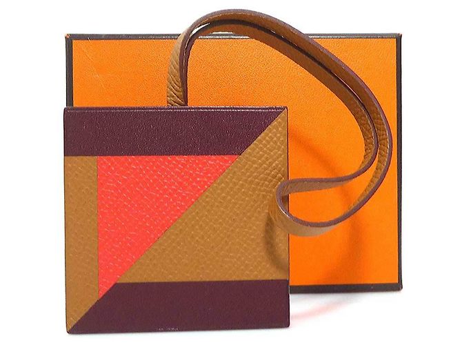 Hermès Charm per borsa in pelle marrone Hermes - vista 8
