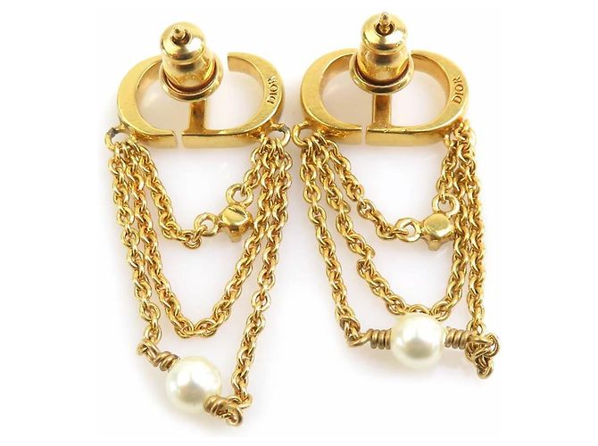 Orecchini pendenti Christian Dior in oro D'oro - vista 5