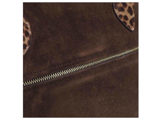 Borsa in scamosciato marrone Salvatore Ferragamo - vista 11
