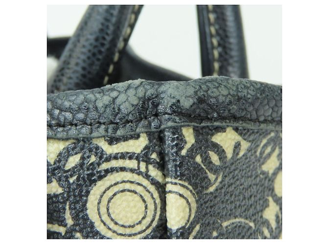 Borsa Tote Chanel Coco Travel Nero Bianco Rosso - vista 13