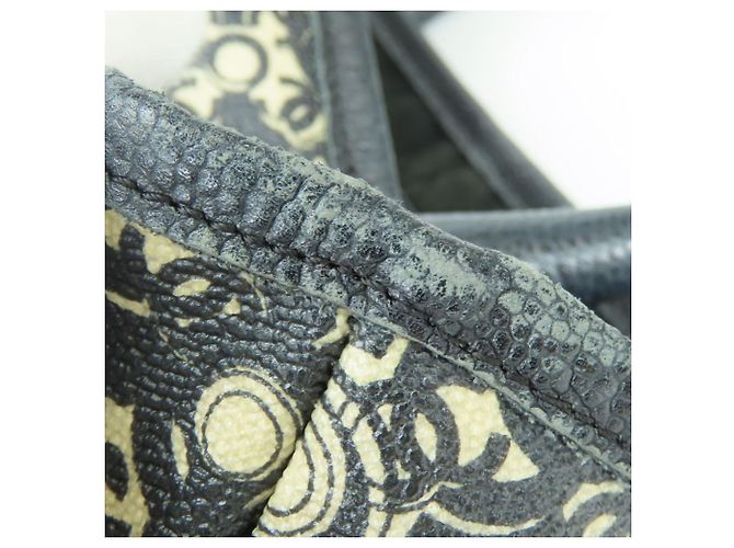 Borsa Tote Chanel Coco Travel Nero Bianco Rosso - vista 14