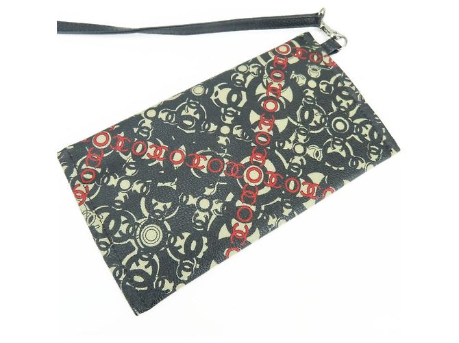 Borsa Tote Chanel Coco Travel Nero Bianco Rosso - vista 20