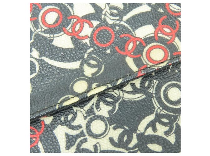 Borsa Tote Chanel Coco Travel Nero Bianco Rosso - vista 22