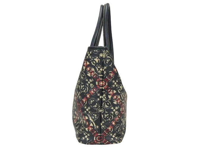 Borsa Tote Chanel Coco Travel Nero Bianco Rosso - vista 3