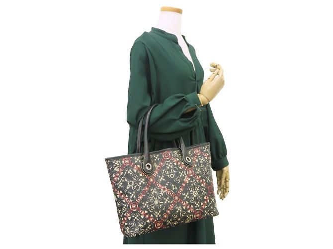 Borsa Tote Chanel Coco Travel Nero Bianco Rosso - vista 33