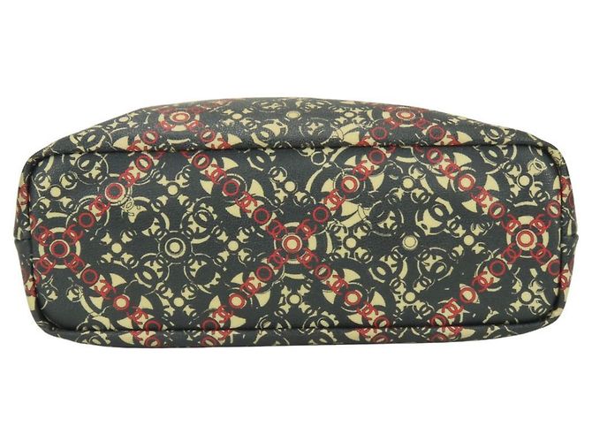 Borsa Tote Chanel Coco Travel Nero Bianco Rosso - vista 5