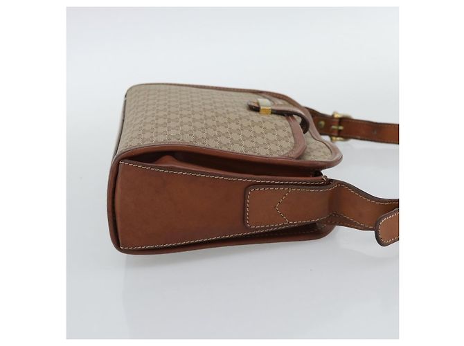 Céline Celine Vintage Macadam Tela e Pelle Beige - vista 4