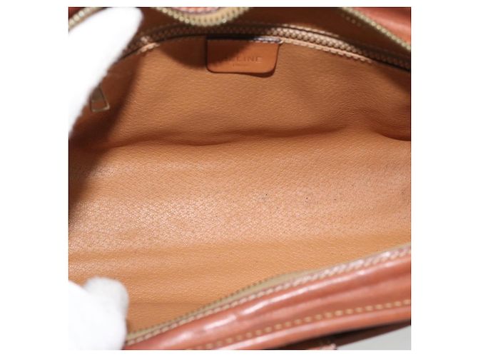 Céline Celine Vintage Macadam Tela e Pelle Beige - vista 5