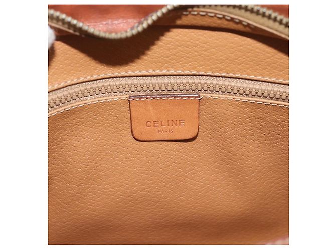 Céline Celine Vintage Macadam Tela e Pelle Beige - vista 6