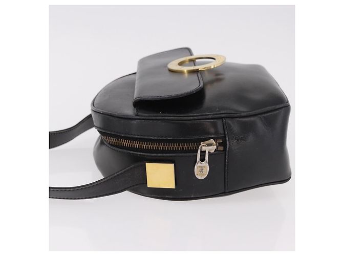 Céline Celine Vintage Circle Logo Pelle Small Nero - vista 4