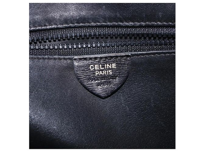 Céline Celine Vintage Circle Logo Pelle Small Nero - vista 7