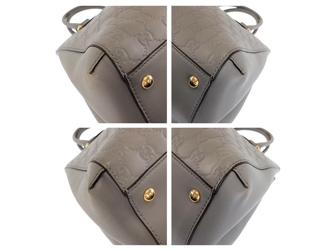 Gucci Leder-Tote-Bag Grau - Ansicht 3