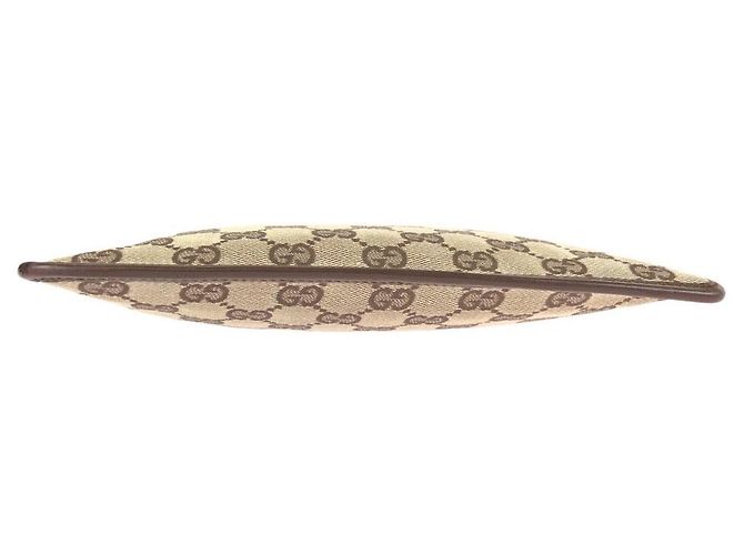 Borsa Messenger Gucci GG Canvas e pelle Marrone - vista 10
