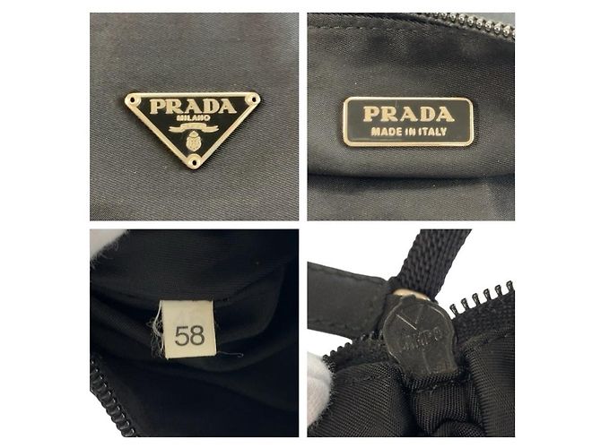 Borsa a mano e pochette accessorio in Nylon Tessuto Prada Nero - vista 3