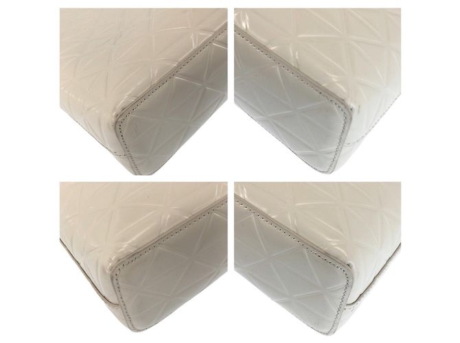 Borsa Tote in pelle Prada Bianco - vista 3
