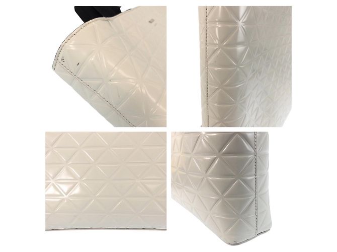 Borsa Tote in pelle Prada Bianco - vista 5