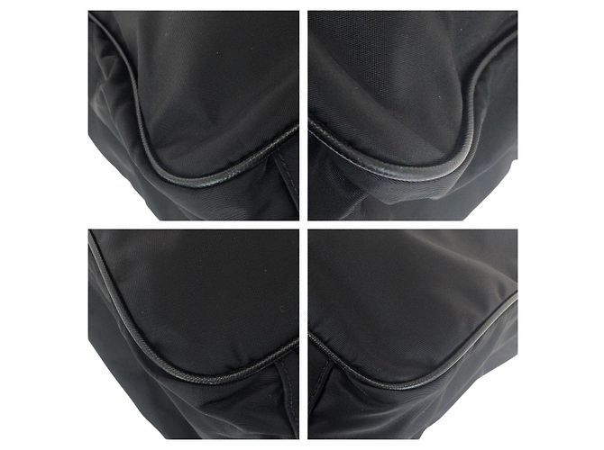 Pasta Executiva de Nylon e Couro Prada Preto - vista 3