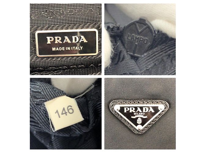 Pasta Executiva de Nylon e Couro Prada Preto - vista 4
