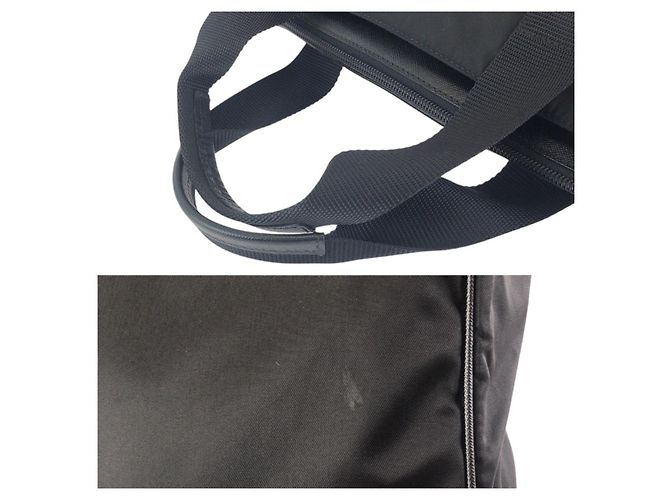 Pasta Executiva de Nylon e Couro Prada Preto - vista 5