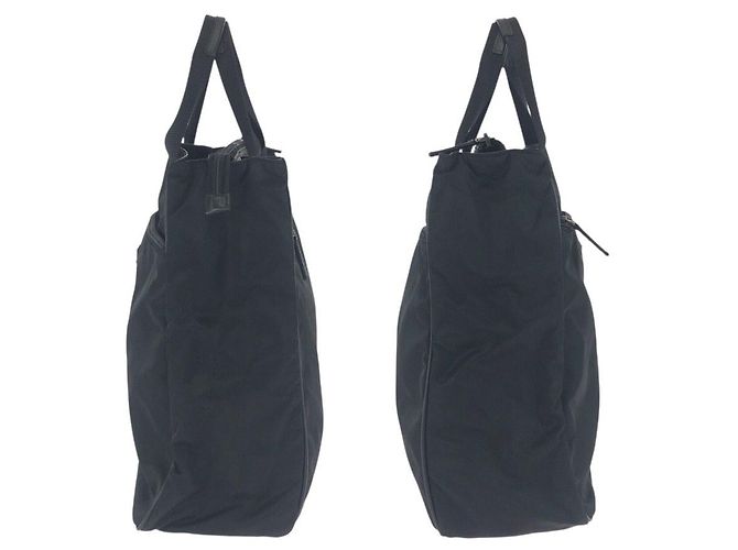 Pasta Executiva de Nylon e Couro Prada Preto - vista 7
