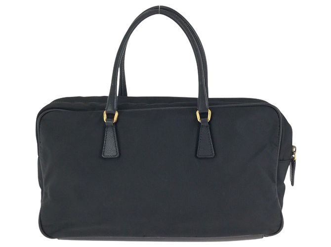 Tote in Nylon Tessuto Saffiano e Pelle Prada Nero - vista 2