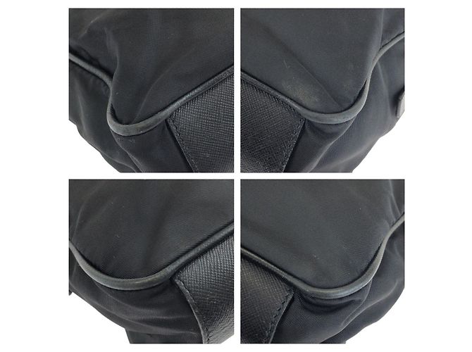Tote in Nylon Tessuto Saffiano e Pelle Prada Nero - vista 3