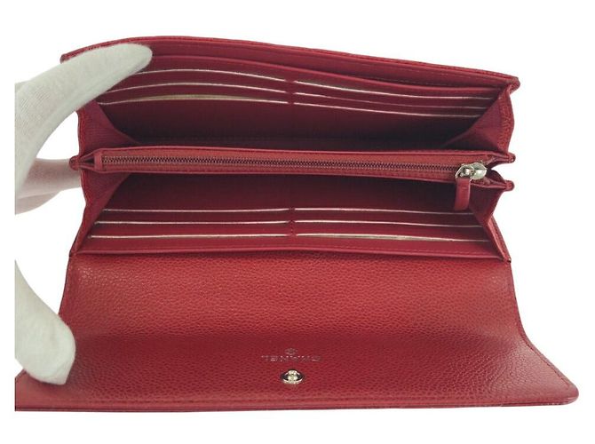 Portafoglio lungo Chanel Caviar Skin Matelasse Rosso - vista 10