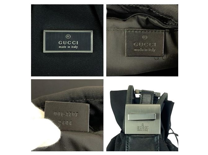 Borsa a Spalla Pochette in Nylon/Pelle Gucci Nero - vista 4