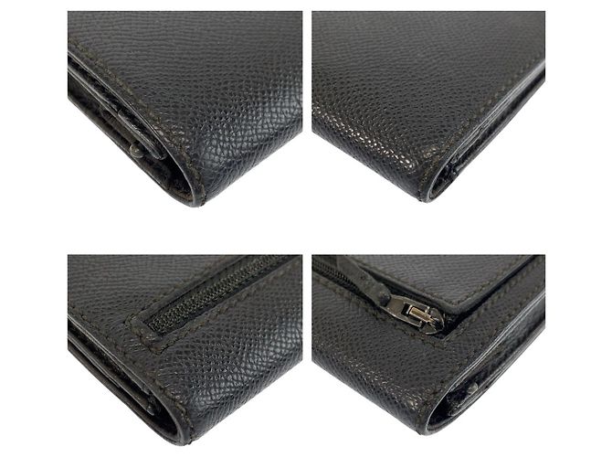 Cartera compacta de cuero Chanel Coco Mark Negro - vista 8