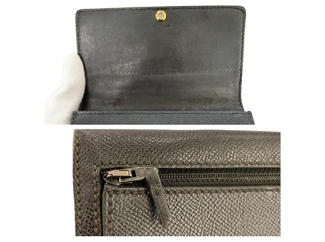 Cartera compacta de cuero Chanel Coco Mark Negro - vista 9