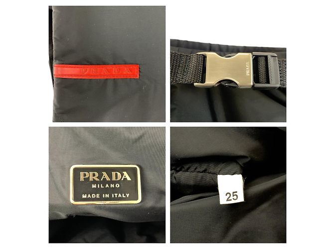 Prada Nylon Rucksack Schwarz mit silberner Hardware - Ansicht 4