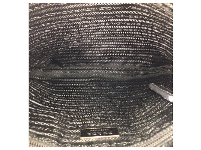 Borsa a tracolla in nylon Tessuto Saffiano e pelle Prada Nero - vista 9
