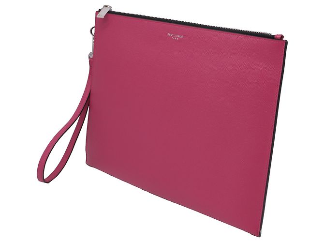 Portatabâlet Saint Laurent in pelle rosa Nero - vista 2