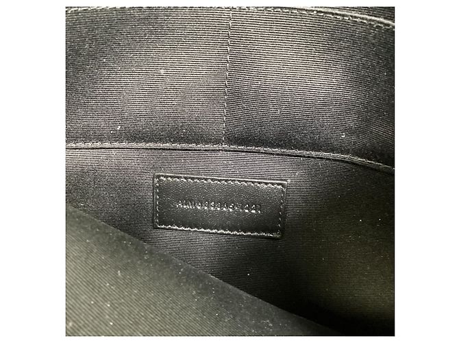 Portatabâlet Saint Laurent in pelle rosa Nero - vista 6