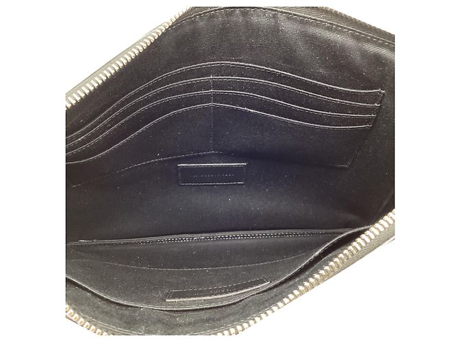 Portatabâlet Saint Laurent in pelle rosa Nero - vista 8