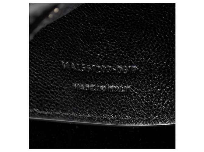 Piccola borsa satchel Uptown in pelle di vitello liscia con monogramma Saint Laurent Nero - vista 6