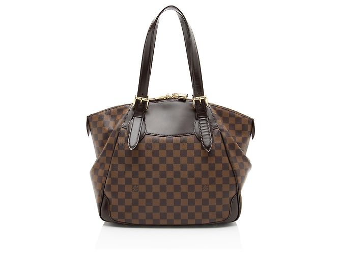 Borsa a tracolla Louis Vuitton Damier Ebene Verona GM Marrone - vista 3