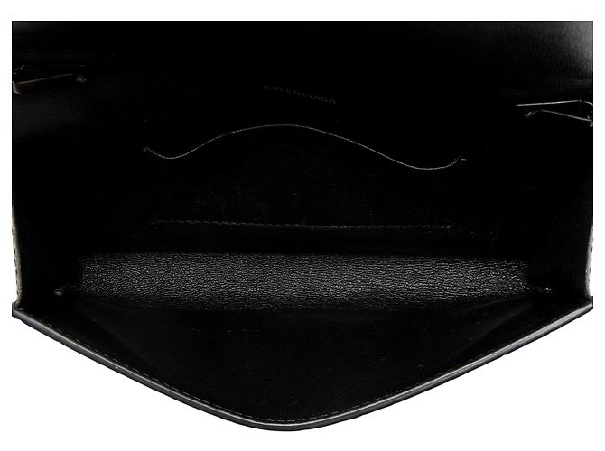 Portacellulare Balenciaga BB con stampa coccodrillo e catena Schwarz - Ansicht 7