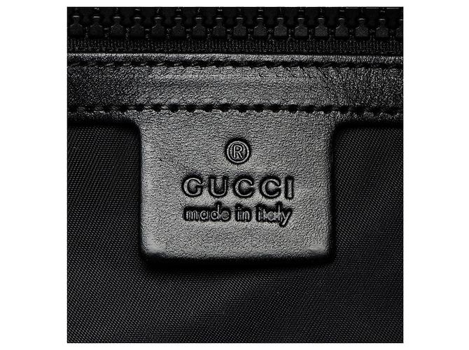 Borsa duffle Gucci Techno Canvas Web Animalier Nero - vista 8