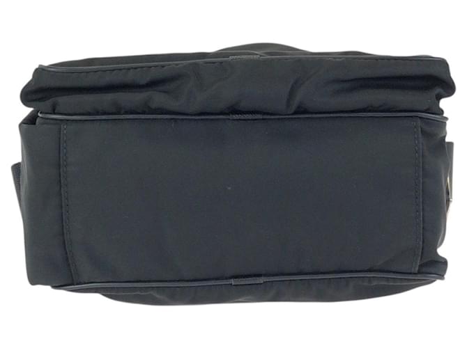 Borsa a Spalla Prada Nylon Tessuto Triangle Logo Nero - vista 10