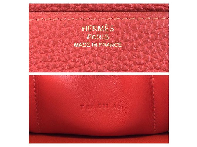 Hermès Portafoglio lungo Hermes Dogon GM Rosso - vista 5