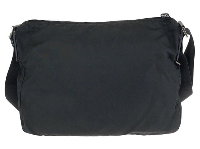 Borsa Messenger Prada Nylon Tessuto Triangle Logo Nero - vista 2