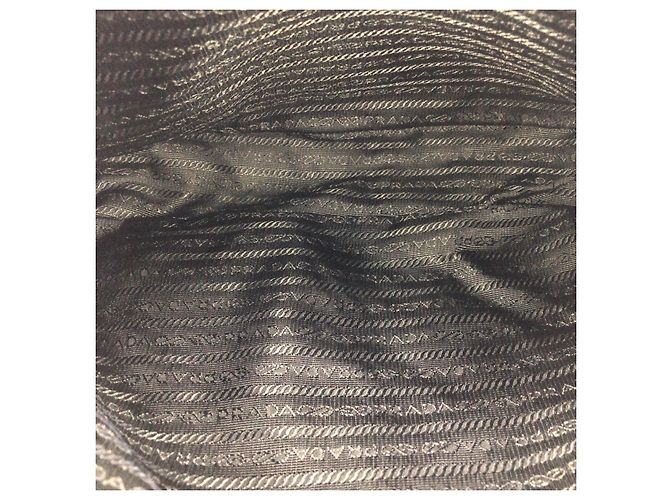 Borsa Messenger Prada Nylon Tessuto Triangle Logo Nero - vista 9