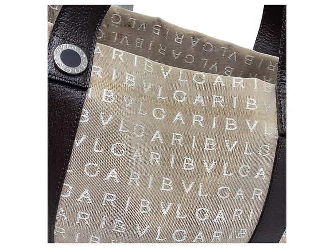 Bulgari Bvlgari Logo Mania Tote aus beigefarbenem Canvas - Ansicht 11
