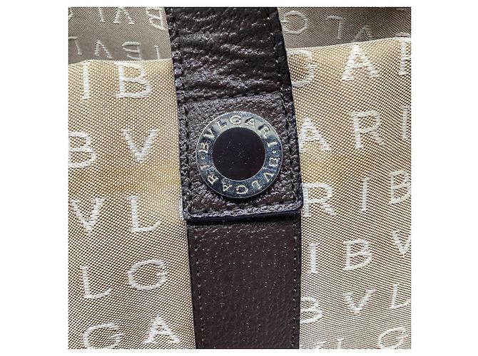 Bulgari Bvlgari Logo Mania Tote aus beigefarbenem Canvas - Ansicht 12