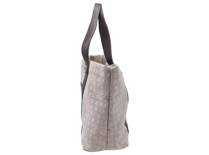Bulgari Bvlgari Logo Mania Tote aus beigefarbenem Canvas - Ansicht 3